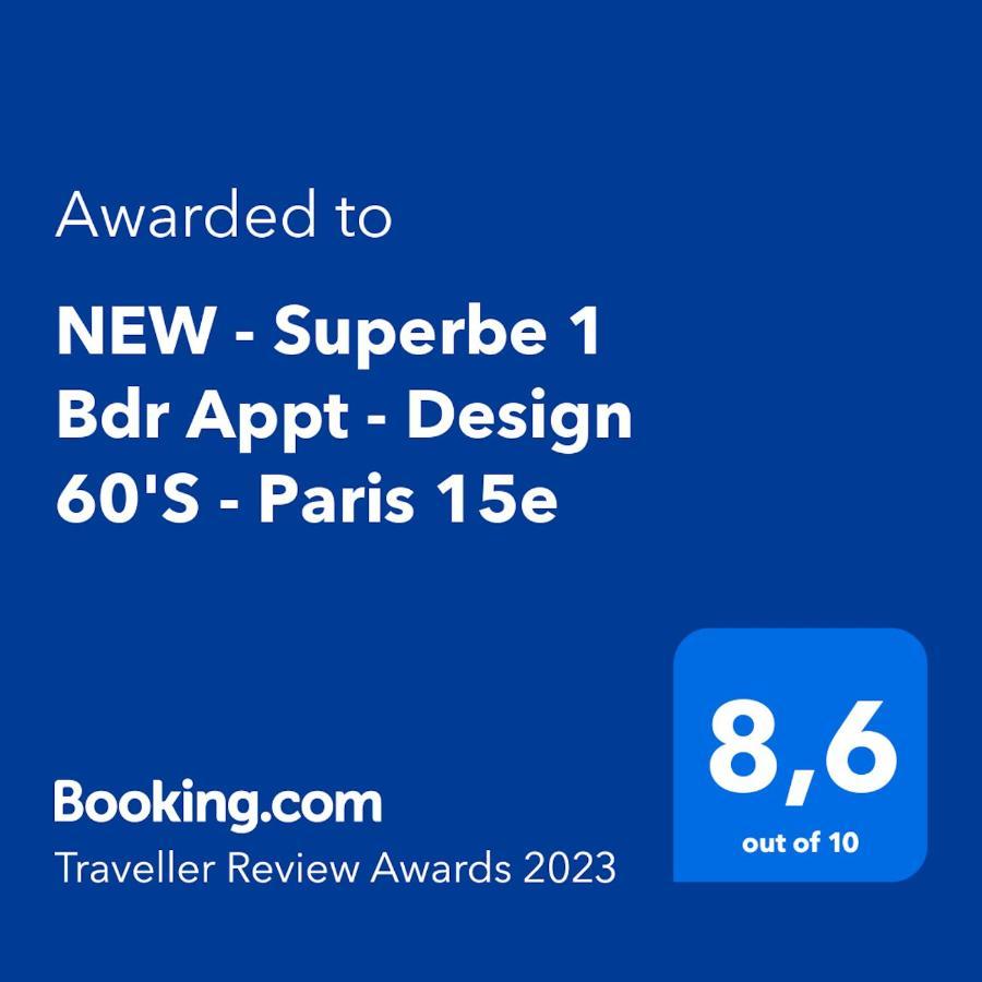 New - Superbe 1 Bdr Appt - Design 60'S - Paris 15E Exterior foto
